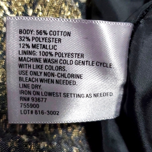 Worthington Black & Gold Snake Print Nightout Evening Ankle Pants - Picture 12 of 12